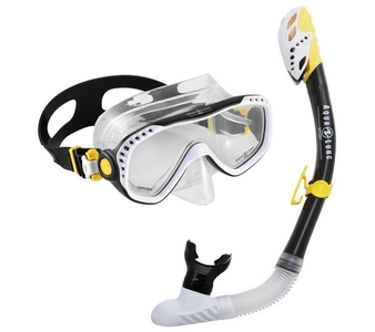 TN SC377EU0107L Комплект Compass PRO (маска+трубка), white/yellow/black
