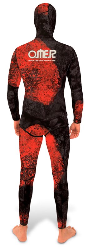 Гидрокостюм для подводной охоты Red Stone OMER, неопрен Sheico, комплекты куртка и штаны по пояс 3 и 5 мм , открытая пора, Италия